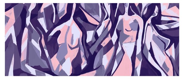 Obraz - Abstraktné ženy (120x50 cm)