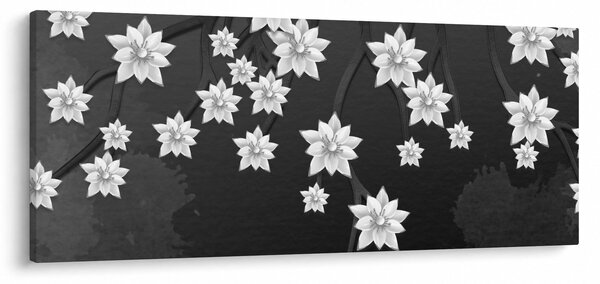 Obraz - Kvety na vetvách (120x50 cm)