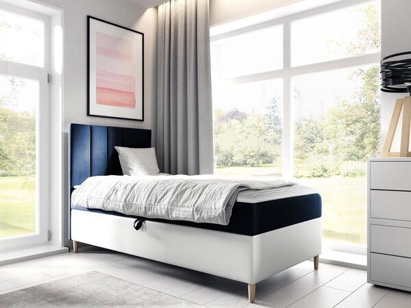 Mirjan24 Kontinentálna posteľ Junior Kamire 1, Strana: ľavá, Rozmer postele: 80x200, Dostupné poťahy: ekokoža Soft 017 (biela) + Fresh 01 5903211191732