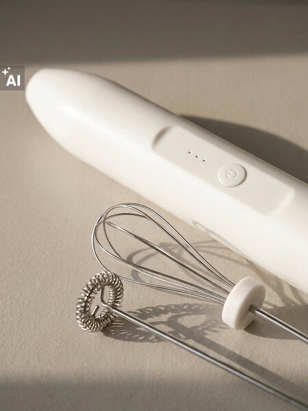 Sinsay - Elektrický napeňovač mlieka s vymeniteľnými nadstavcami - biela