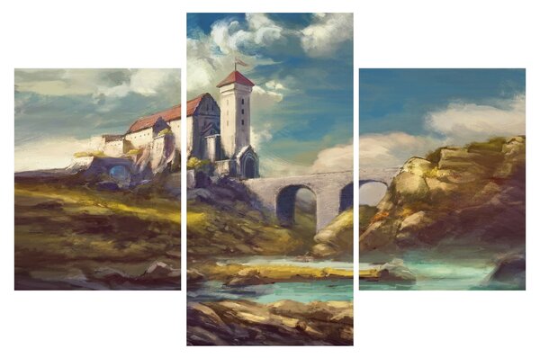 Obraz - Stredoveký hrad (90x60 cm)