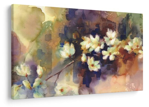 Obraz - Biele magnólie, maľba (90x60 cm)