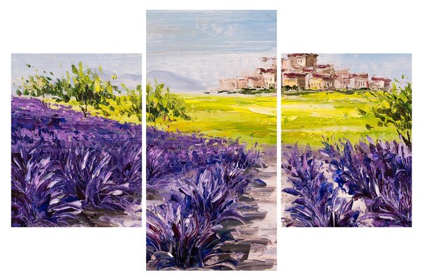 Obraz - Provance, Francúzsko, olejomaľba (90x60 cm)