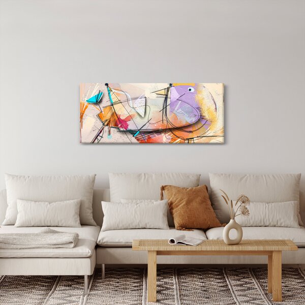 Obraz - Abstrakcia, vtáčik (120x50 cm)