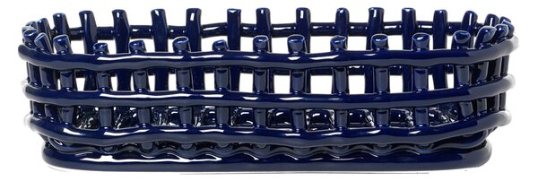 Košík Ceramic Oval, Blue – Ferm Living