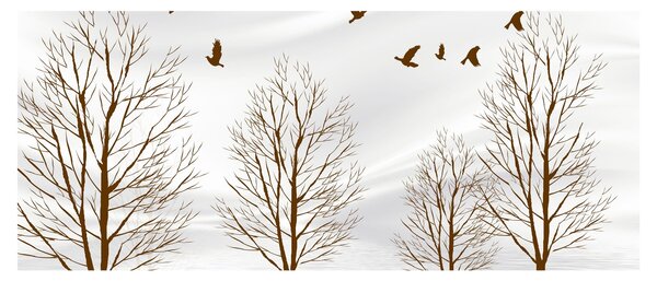 Obraz - Jelene pred riekou (120x50 cm)