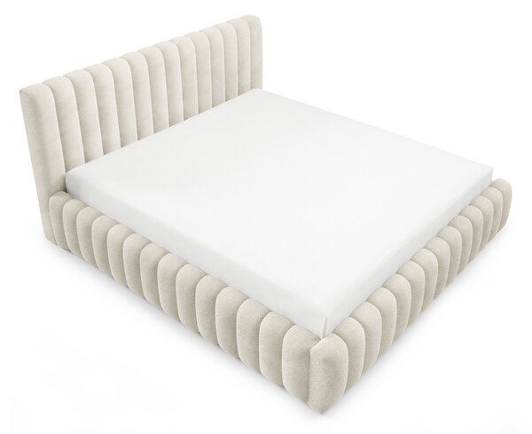 Čalúnená jednolôžková posteľ s úložným priestorom Bliss 120x200 - smotanová