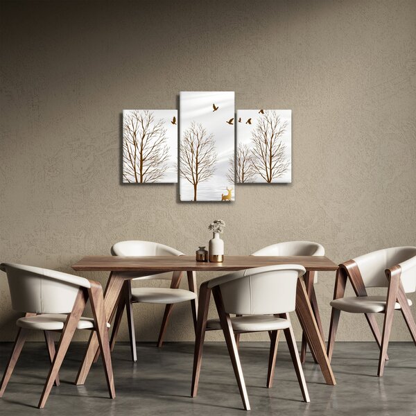 Obraz - Jelene pred riekou (90x60 cm)