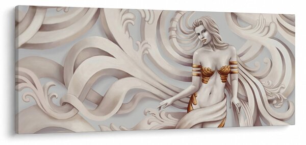 Obraz bohyne s florálnym motívom (120x50 cm)