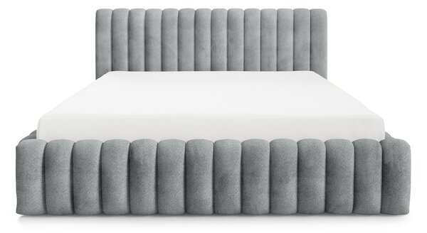 Čalúnená jednolôžková posteľ s úložným priestorom Bliss 120x200 - sivá