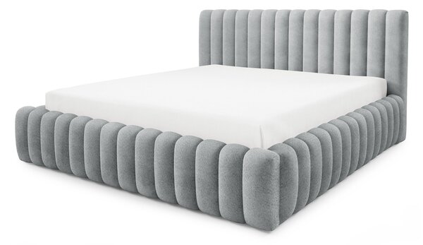 Čalúnená jednolôžková posteľ s úložným priestorom Bliss 120x200 - sivá