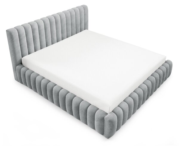 Čalúnená jednolôžková posteľ s úložným priestorom Bliss 120x200 - sivá