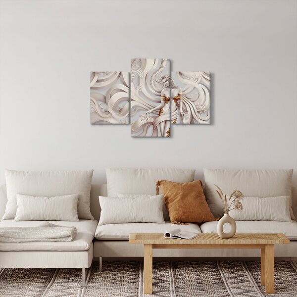 Obraz bohyne s florálnym motívom (90x60 cm)