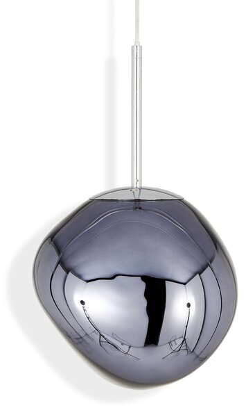 Tom Dixon LED závesné svietidlo Melt Mini, Ø 28 cm, dymová, Hliník / sivá / zinok, Obývacia izba / jedáleň, Plast, Dizajn, Závesné svietidlo