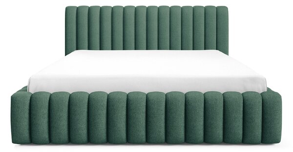 Čalúnená jednolôžková posteľ s úložným priestorom Bliss 120x200 - zelená