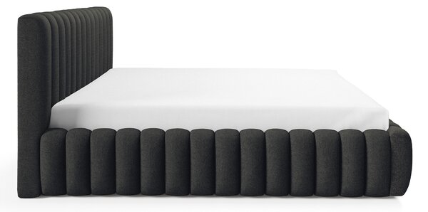 Čalúnená jednolôžková posteľ s úložným priestorom Bliss 120x200 - čierna