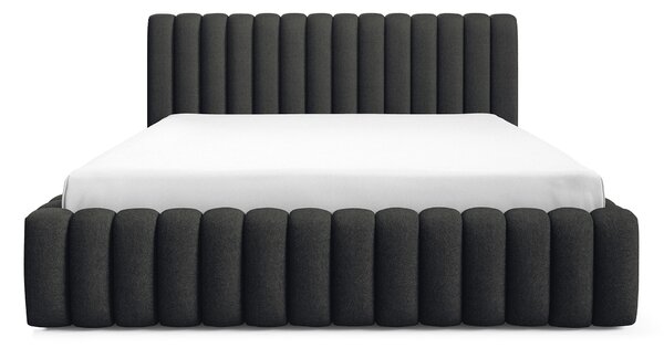 Čalúnená jednolôžková posteľ s úložným priestorom Bliss 120x200 - čierna