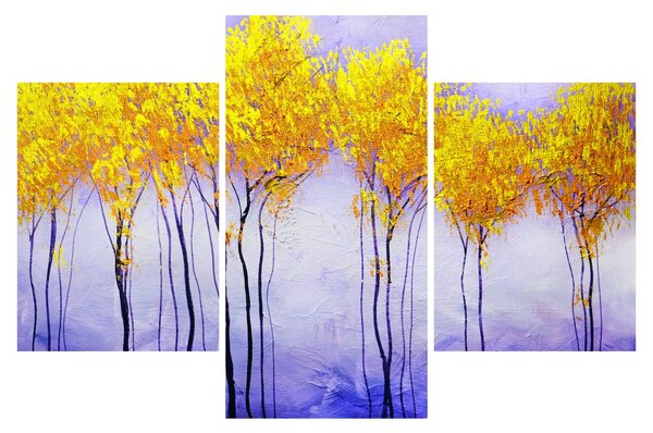 Obraz žltých stromov (90x60 cm)