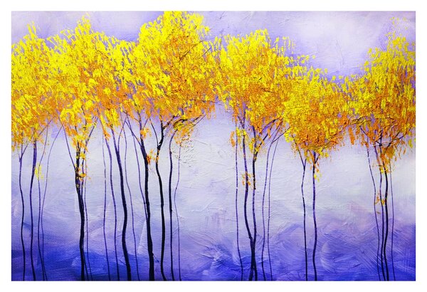 Obraz žltých stromov (90x60 cm)