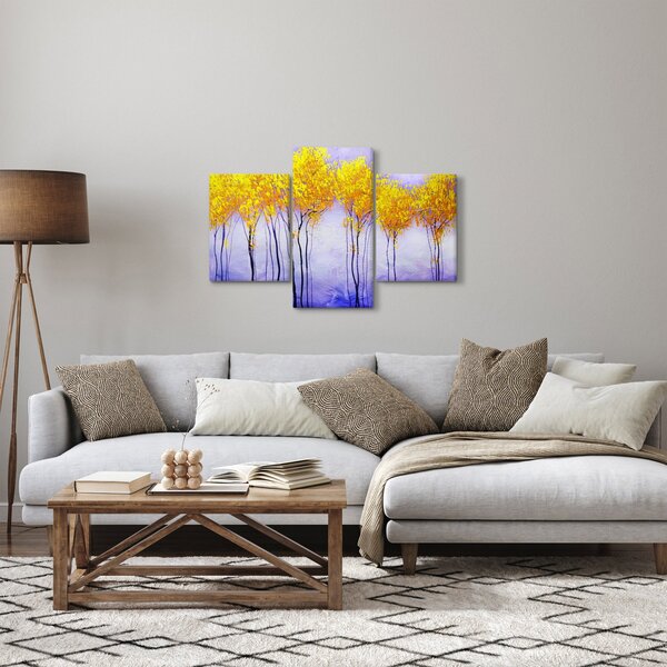 Obraz žltých stromov (90x60 cm)