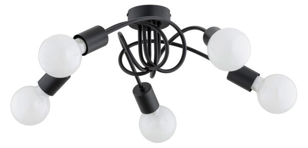 Prisadený luster FARTA 5xE27/60W/230V čierna