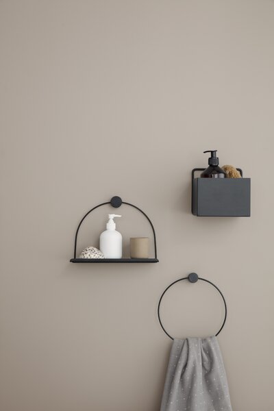 Ferm Living Nástenný box Wall Box, štvorcový – čierny