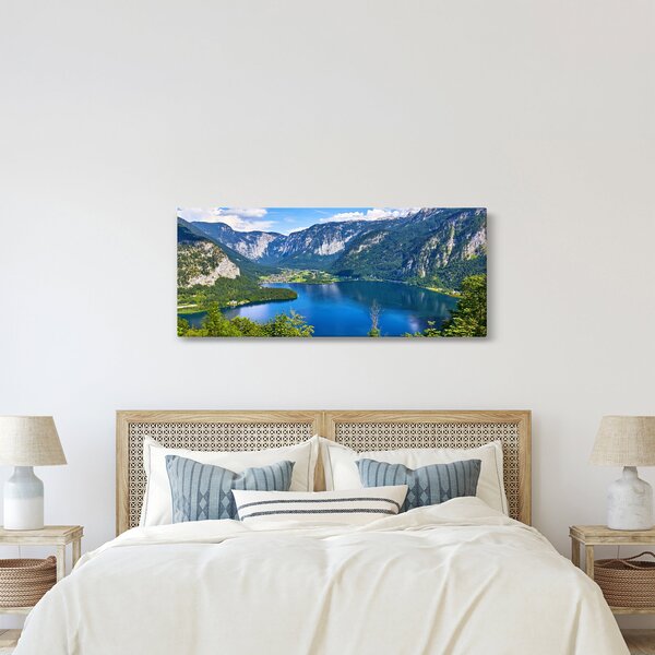 Obraz - Halštatské jazero, Hallstatt, Rakúsko (120x50 cm)