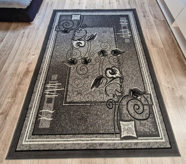 HU Sivý klasický koberec Shiraz Bcf Kalia-sivý Rozmer: 50x80 cm