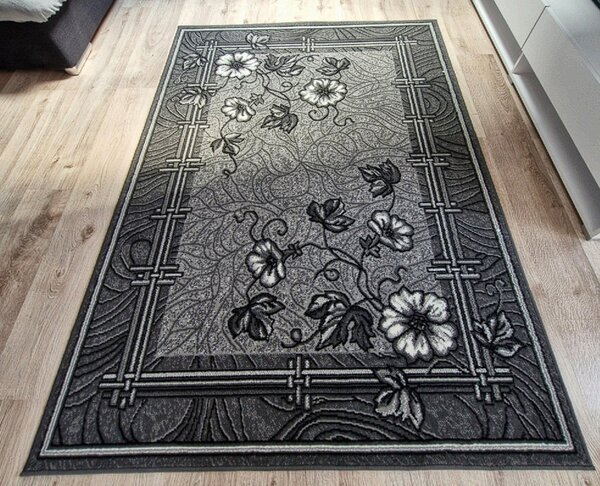 HU Sivý klasický koberec Shiraz Bcf Maky-sivé Rozmer: 50x80 cm