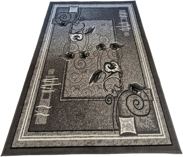 HU Sivý klasický koberec Shiraz Bcf Kalia-sivý Rozmer: 50x80 cm