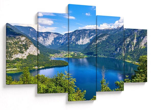 Obraz - Halštatské jazero, Hallstatt, Rakúsko (150x105 cm)