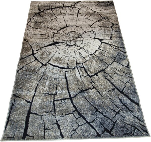 Hnedý koberec Loft so vzorom dreva – obdĺžnikový, prírodný štýl Rozmer: 60x100 cm