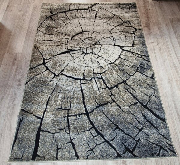 Hnedý koberec Loft so vzorom dreva – obdĺžnikový, prírodný štýl Rozmer: 60x100 cm