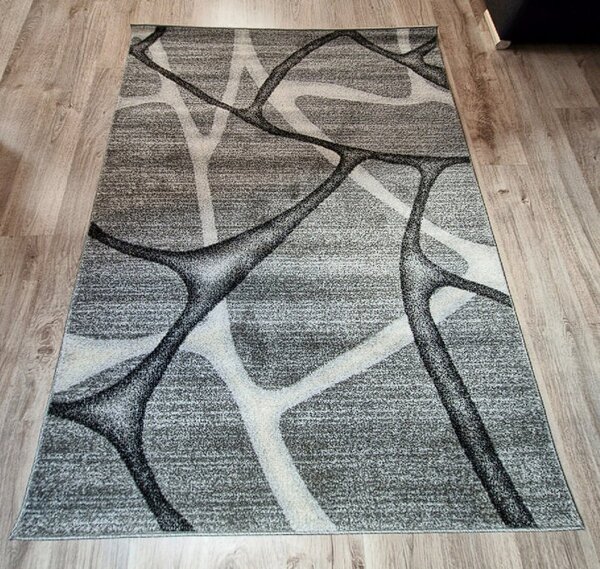 Abstraktný koberec Rio 815A v odtieňoch sivej – obdĺžnikový Rozmer: 60x100 cm