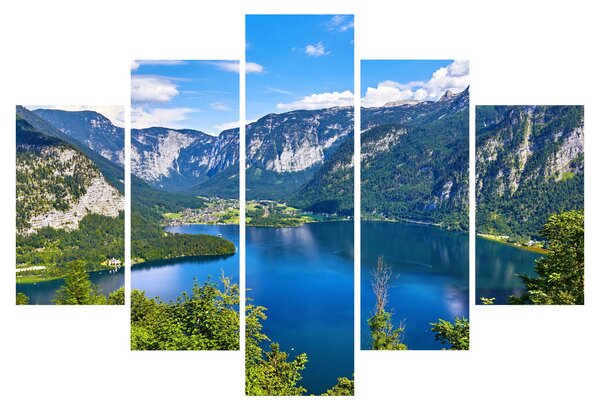 Obraz - Halštatské jazero, Hallstatt, Rakúsko (150x105 cm)