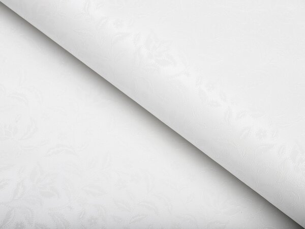 PVC obrus Biele popínavé kvety PV-004 - metráž š. 140 cm
