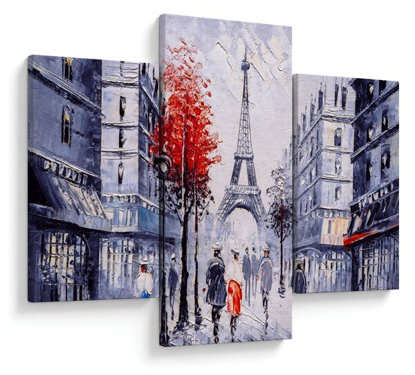 Obraz uličky v Paríži, olejomaľba (90x60 cm)