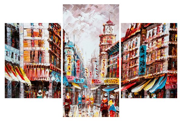 Obrázok - Hong Kong, olejomaľba (90x60 cm)
