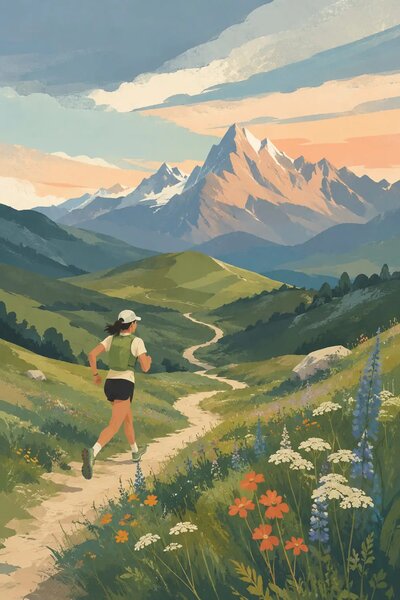 Dlhý trail - Metalický obraz 60x40cm