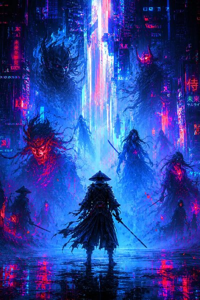 Cyberpunk - Metalický obraz 60x40cm