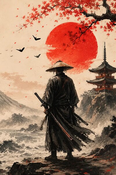 RONIN - Metalický obraz 60x40cm