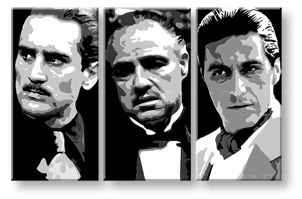 Najväčší MAFIÁNI na plátne - The Godfather | rôzne rozmery (Obraz Robert De Niro, Marlon Brando, Al Pacino)