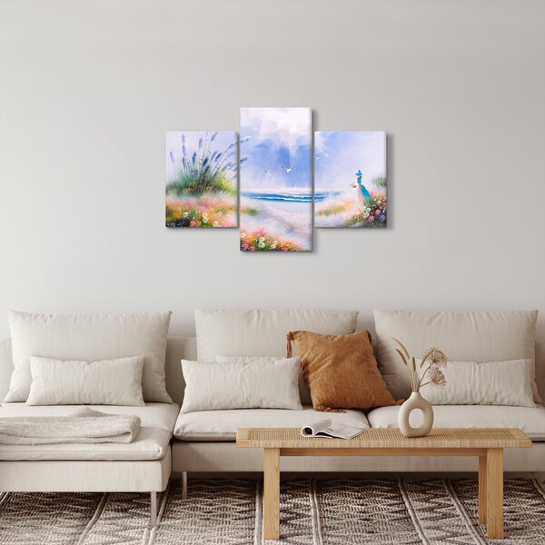 Obraz - Romantická pláž, olejomaľba (90x60 cm)