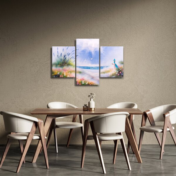 Obraz - Romantická pláž, olejomaľba (90x60 cm)