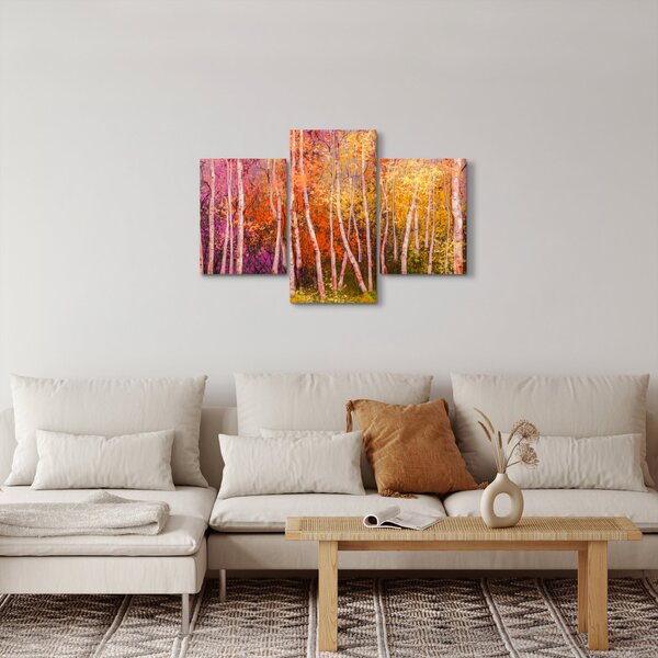 Obraz farebného lesa (90x60 cm)