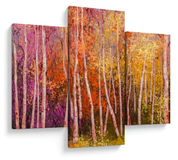 Obraz farebného lesa (90x60 cm)