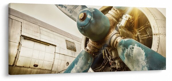 Obraz - Vrtuľa starého lietadla (120x50 cm)