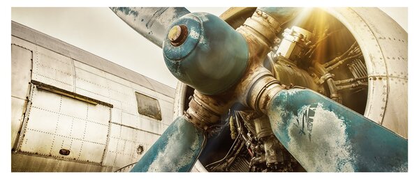 Obraz - Vrtuľa starého lietadla (120x50 cm)