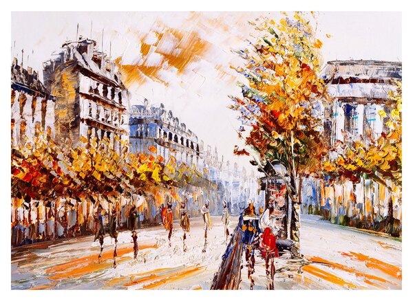 Obraz - Ulica v Paríži (70x50 cm)