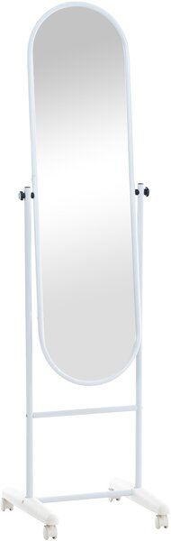 Stojace zrkadlo Nane Oval - 155x40x42 cm - Biela